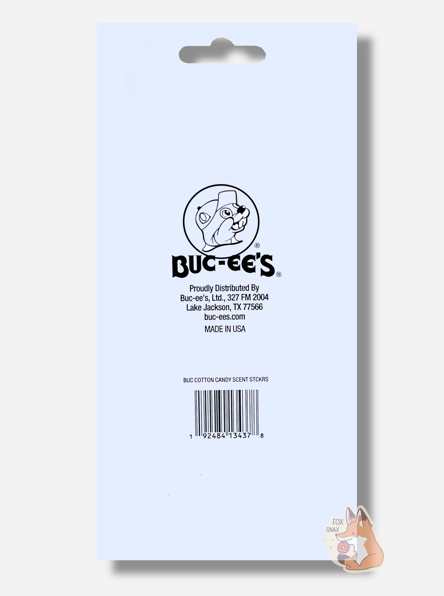 Pegatinas de rascar y oler de algodón de azúcar de Buc-ee's