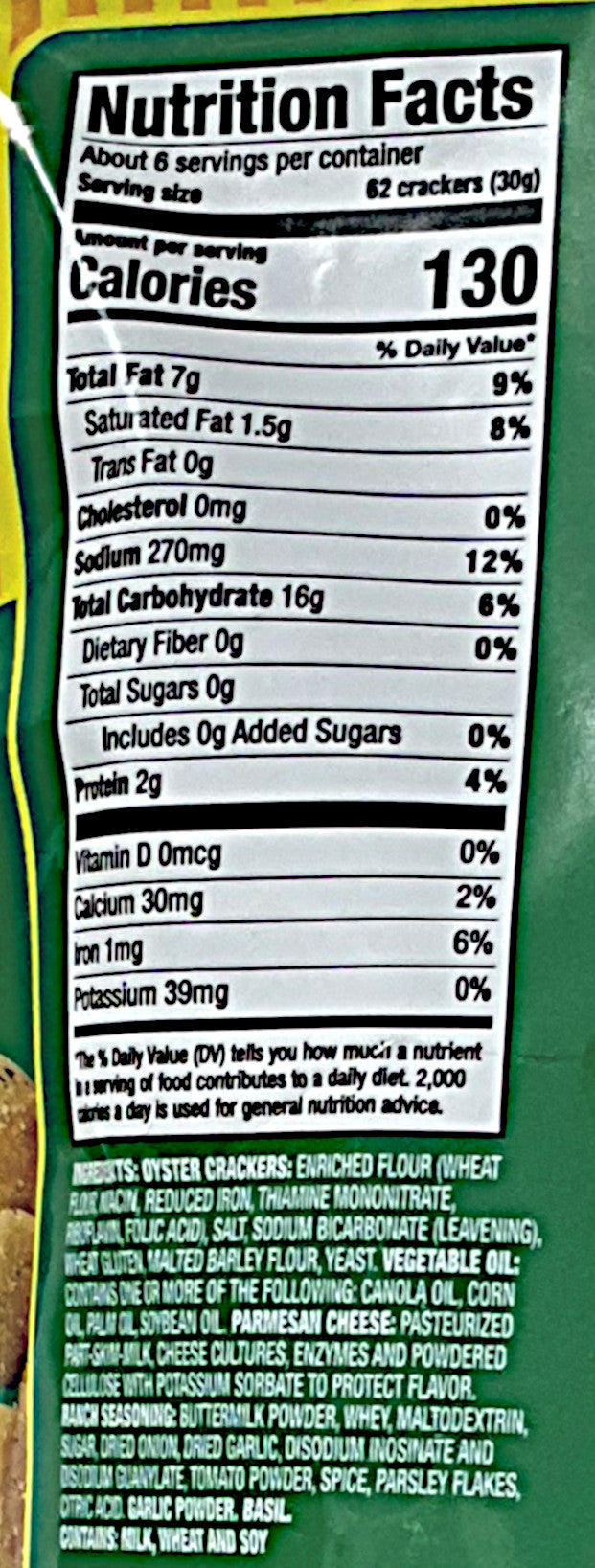 Crackers à l'ail et au parmesan de Buc-ee's