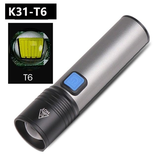 2000 Lumen Rechargeable LED Flashlight with Adjustable Focus - Waterproof Mini Torch for Outdoor Adventures - Korvel