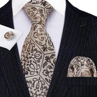 Elegant Silk Necktie Set for Men - Perfect for Any Occasion