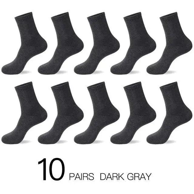 Calcetines de Crew de Algodón Blanco Premium - 10 Pares para Hombres