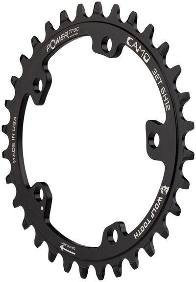 Wolf Tooth CAMO Aluminum Elliptical Chainring - 32t Black