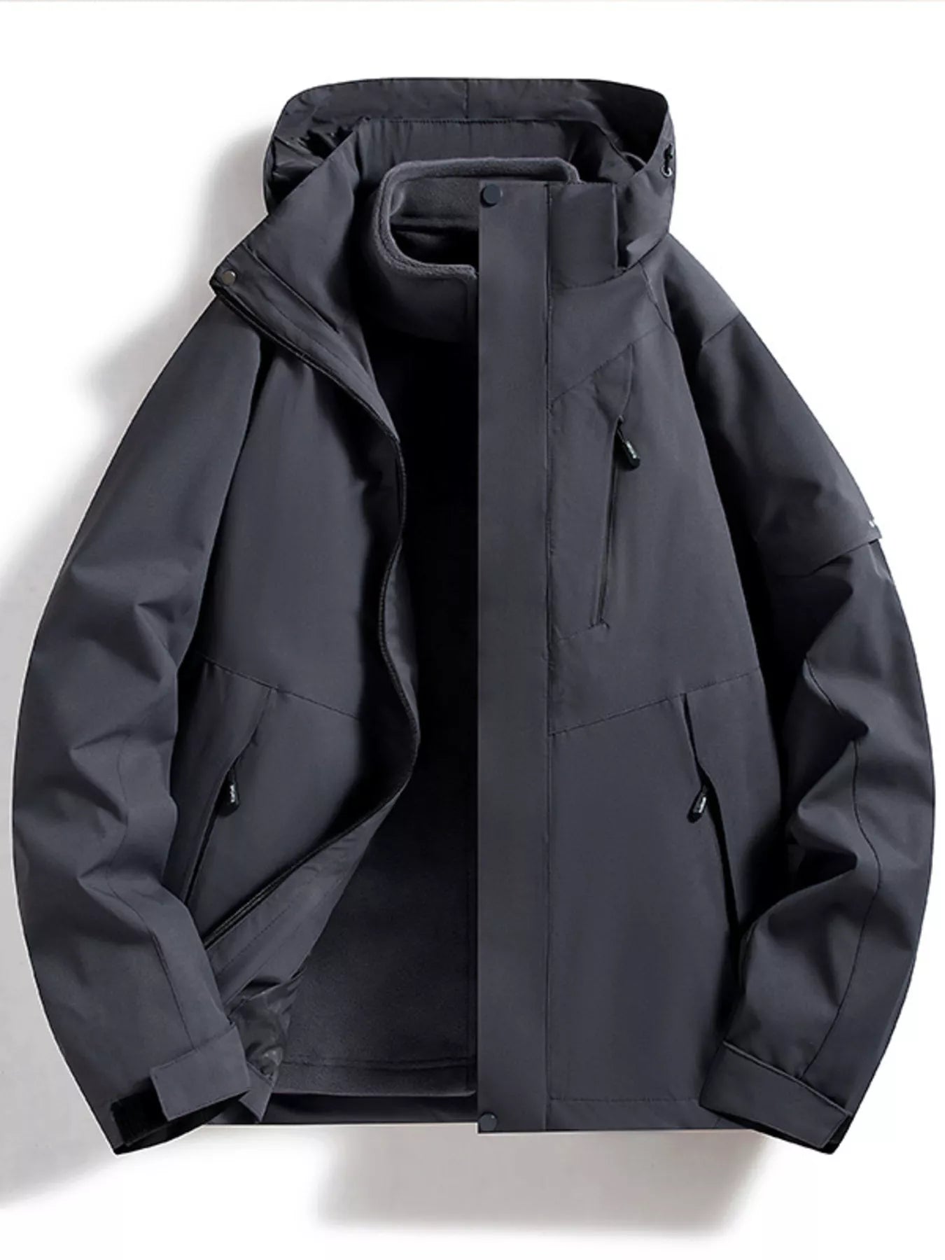 AquaGuard Men's All-Weather Zip Hoodie - Plus Sizes