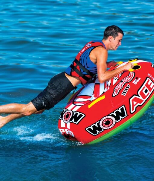 WOW Sports Ace Racing Towable Water Tube with Pump & Rope