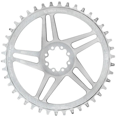 Plato de cadena Wolf Tooth 8-Bolt para carretera/gravel 42T plata