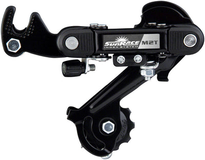 SunRace M2T Rear Derailleur - 6/7-Speed Long Cage Black