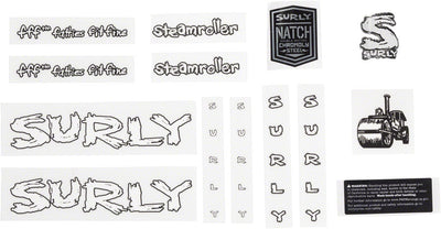Ensemble d'autocollants Surly Steamroller - Blanc