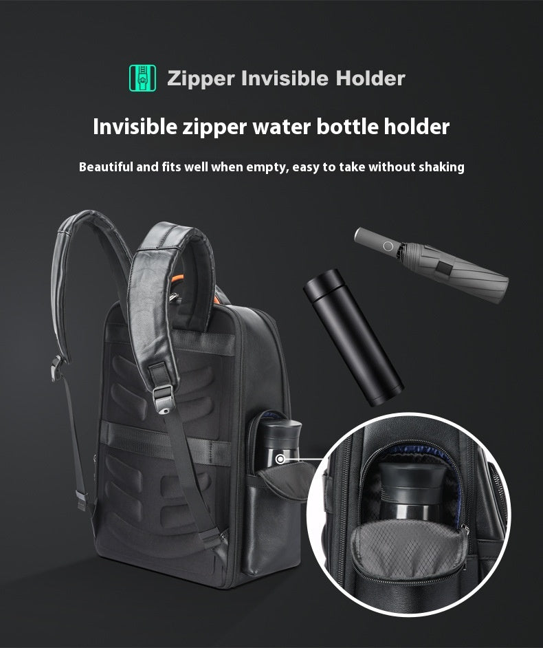 Genuine Leather Men's Commuter Backpack - First Layer Cowhide