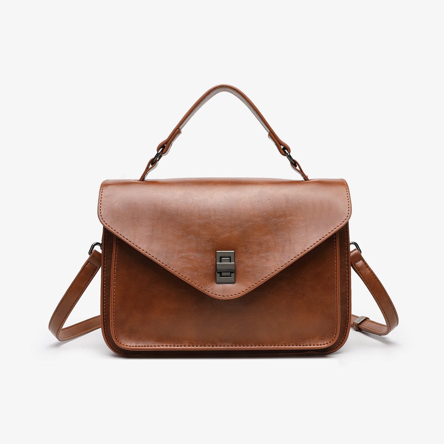Elegant Oil-Waxed Leather Crossbody Bag for Women