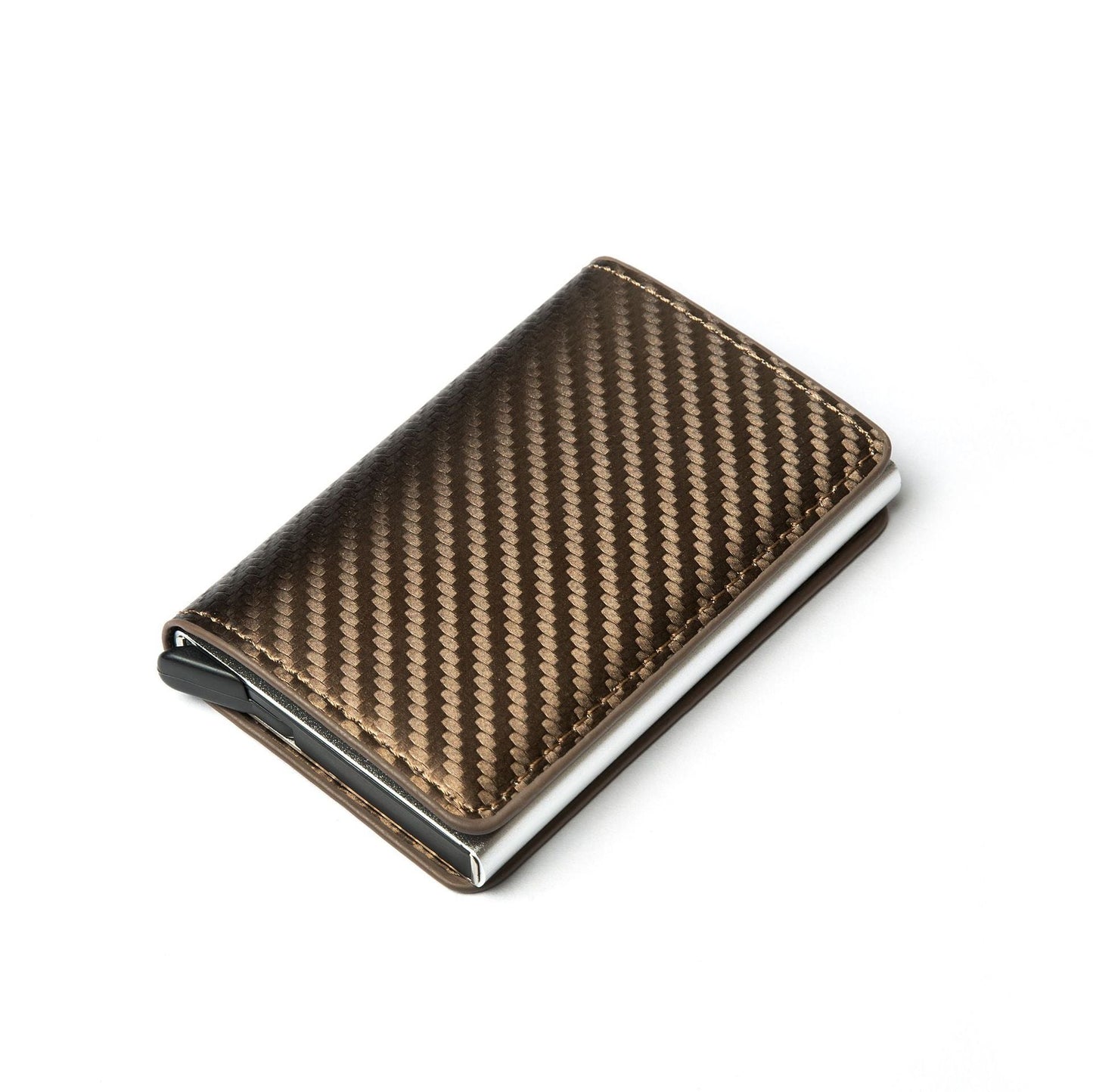 Carbon Fiber Anti-Magnetic Card Case Aluminum Alloy Card Box RFID Anti-Magnetic Wallet Card Holder - Korvel