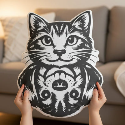 Cat / Dog Illusion Pillow — Pick a Side