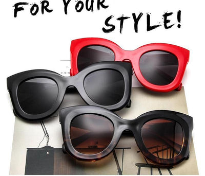 Lunettes de soleil surdimensionnées en forme de chat - Style vintage