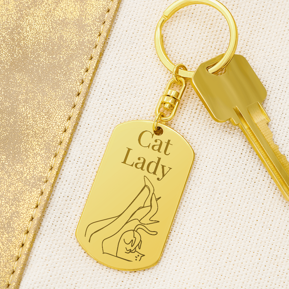 Porte-clés gravé Jambes de Cat Lady