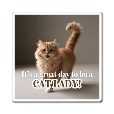 Charming Cat Lady Refrigerator Magnet for Cat Lovers