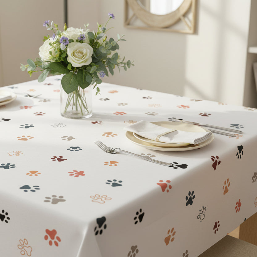 Mantel con Huellas de Gato Encantador para Amantes de los Gatos