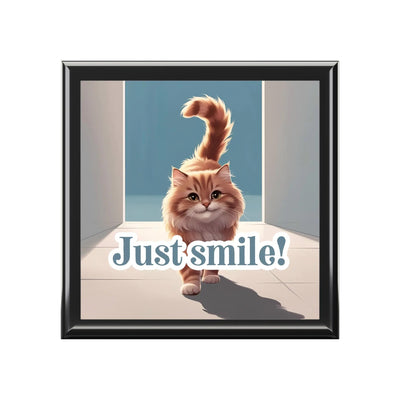 Whimsical Cat Jewelry Organizer - "Embrace the Joy!" - Korvel