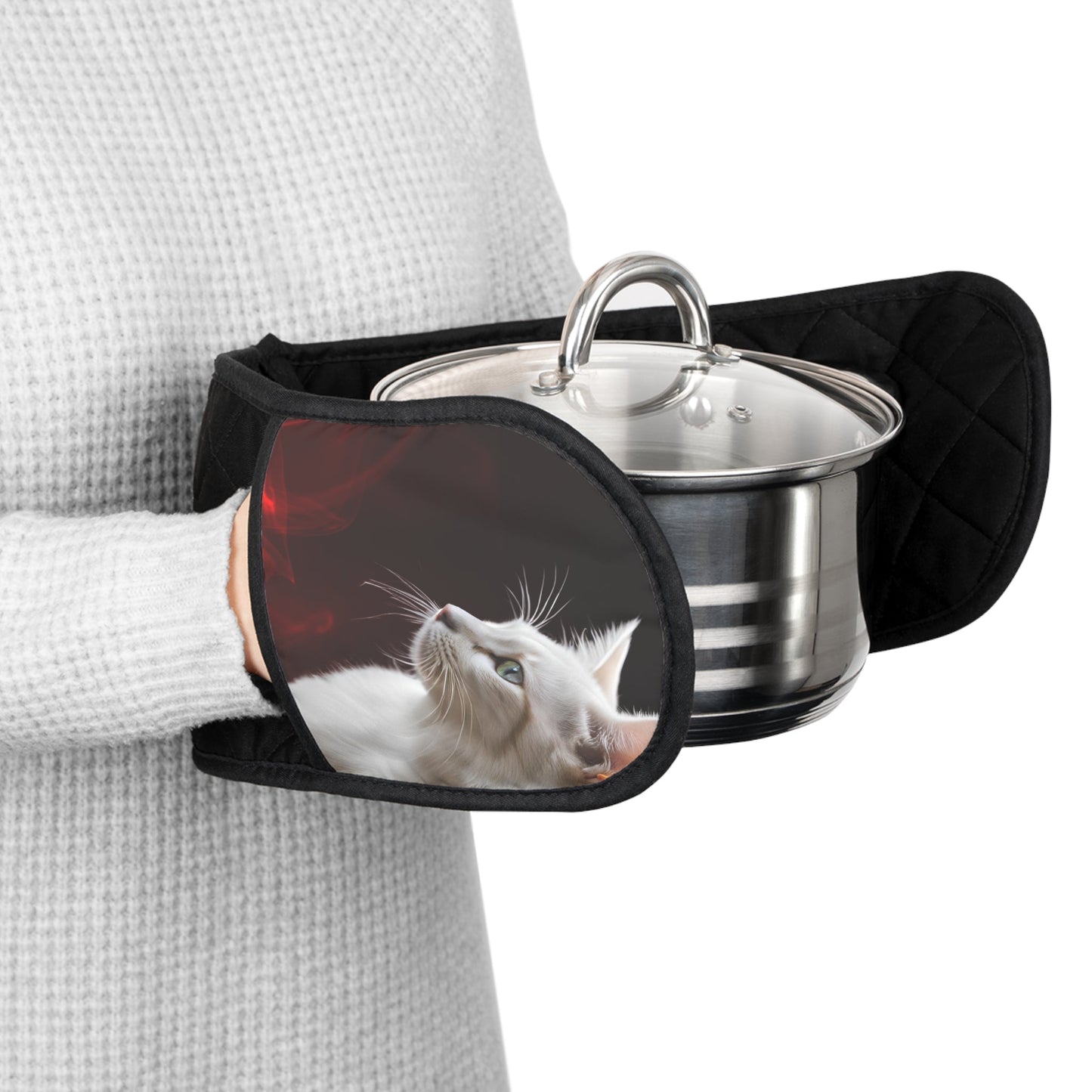 Gants de cuisine charmants sur le thème des chats pour les passionnés de cuisine