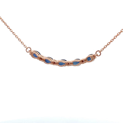 .73ct Sapphire Diamond Pendant in 10KT Rose Gold