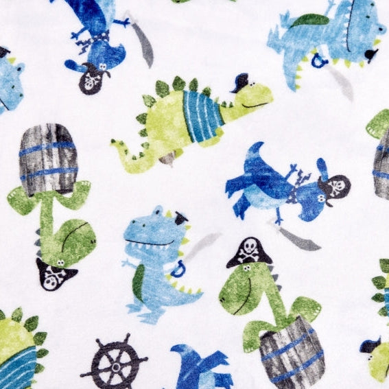 Tissu Cloud Cuddle Multi Piratesaurus - 58"/60" par yard