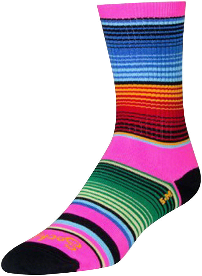 Calcetines SockGuy Crew Siesta - 6" Rosa/Multi-Color Grande/X-Large