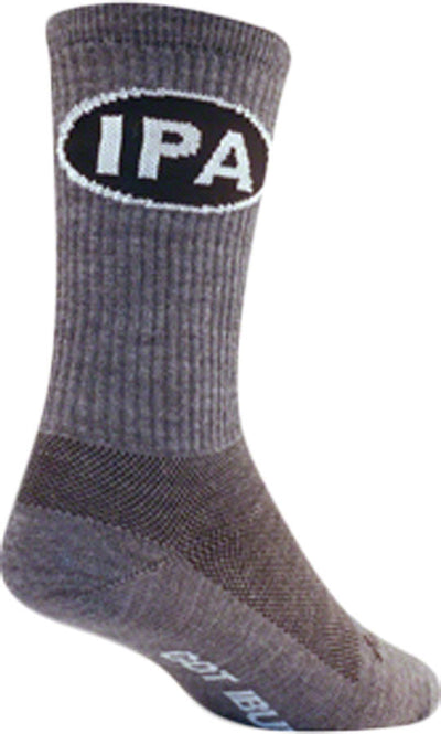 SockGuy Wool IPA Crew Socks - 6" Gray Small/Medium