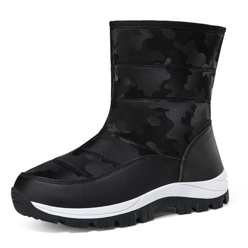 Botas de Nieve de Invierno Premium para Mujeres - Diseño de Tobillo Alto con Plumas