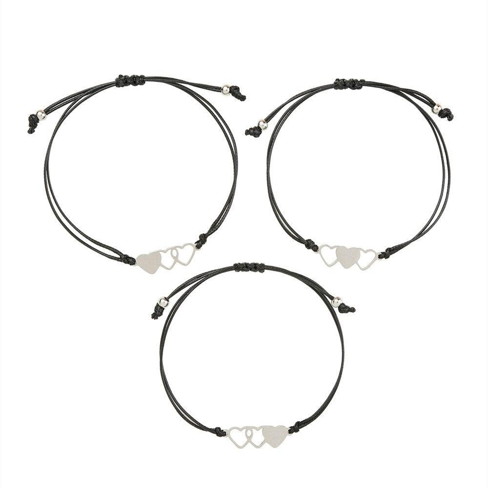 Bracelets d'amitié avec charms pour sœurs et meilleures amies