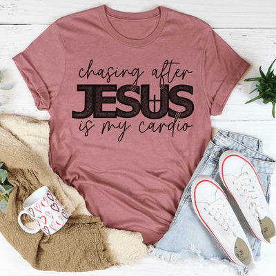 Persiguiendo a Jesús es mi camiseta de cardio