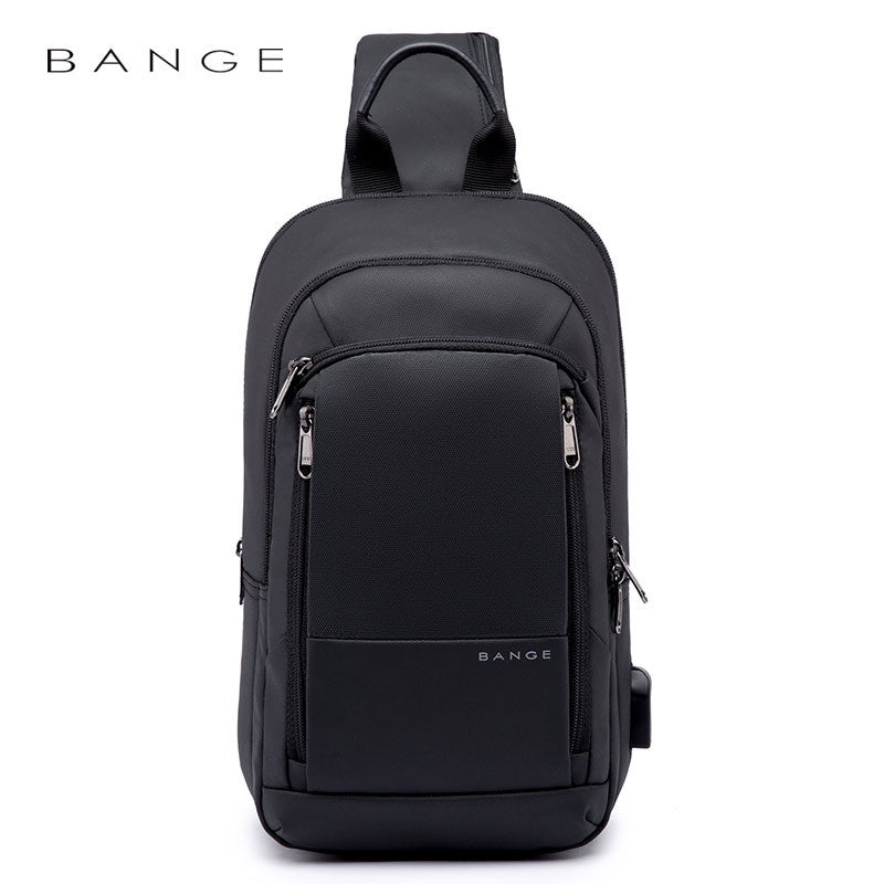 Chest Bag Men's Business Charging Messenger Bag Trendy Messenger Bag Waterproof Oxford Cloth Backpack - Korvel