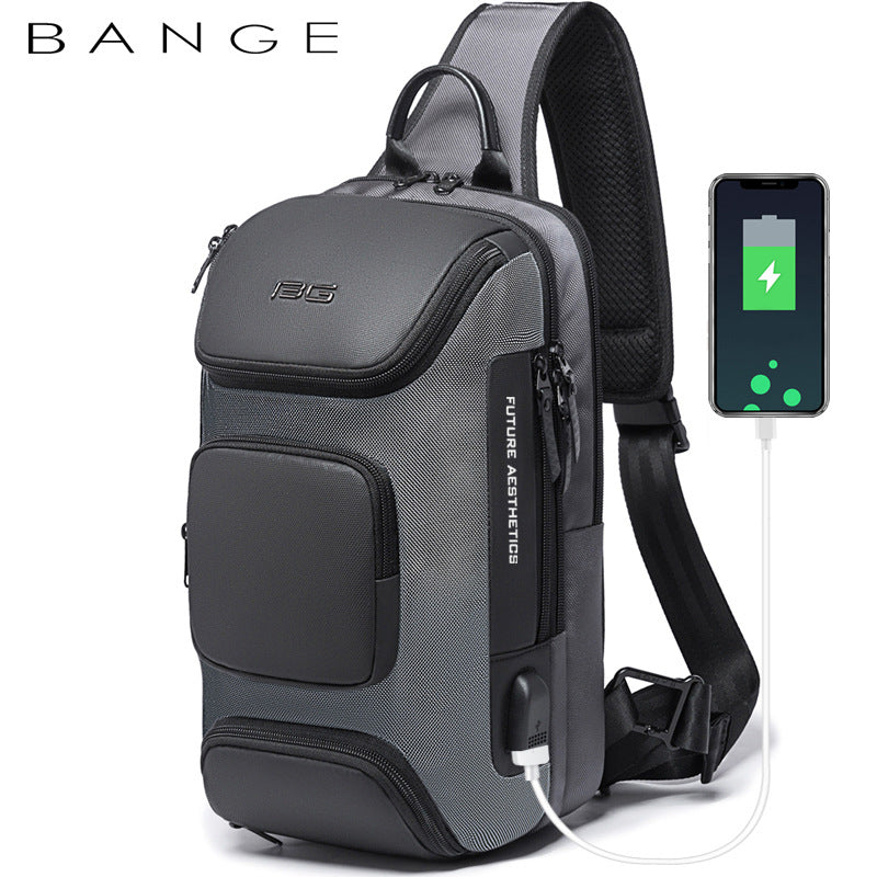 Men's Casual Chest Bag - Trendy Slanted Shoulder Design