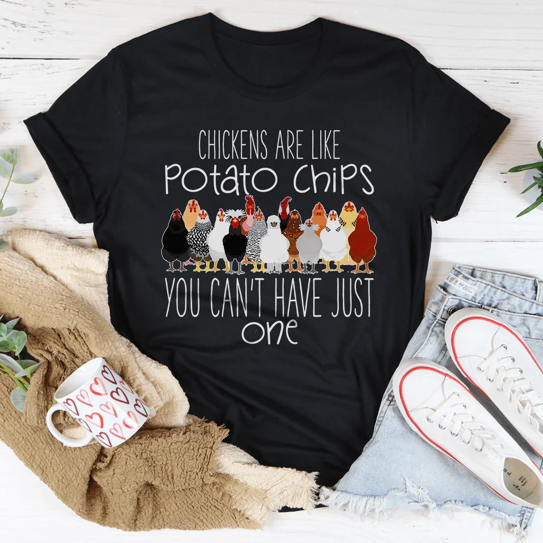 La camiseta Chickens Are Like Potato Chips