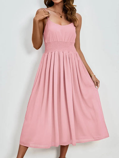 Chiffon dress V-neck strapless long dress for wedding guests - Korvel