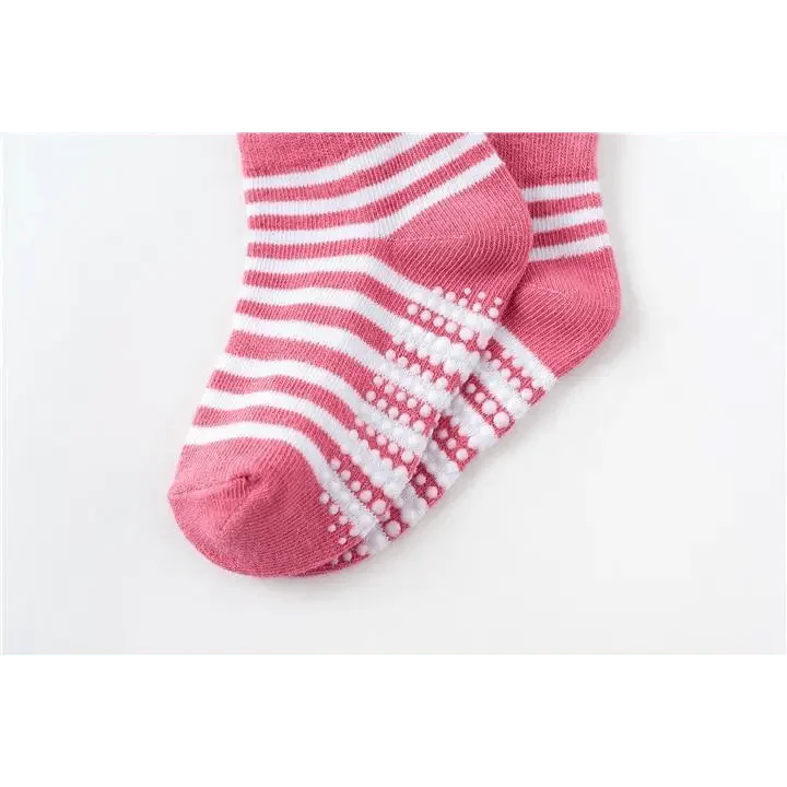 Premium Anti-Slip Cotton Socks Set for Kids - 6 Pairs
