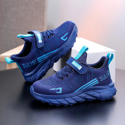 Children's sports shoes seasonal flying woven men's shoes breathable men's and women's casual running shoes for children - Korvel