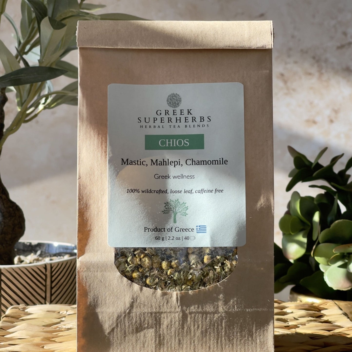 Chios Herbal Tea – Chamomile, Mastic Gum & Mahlepi (Greek Blend)