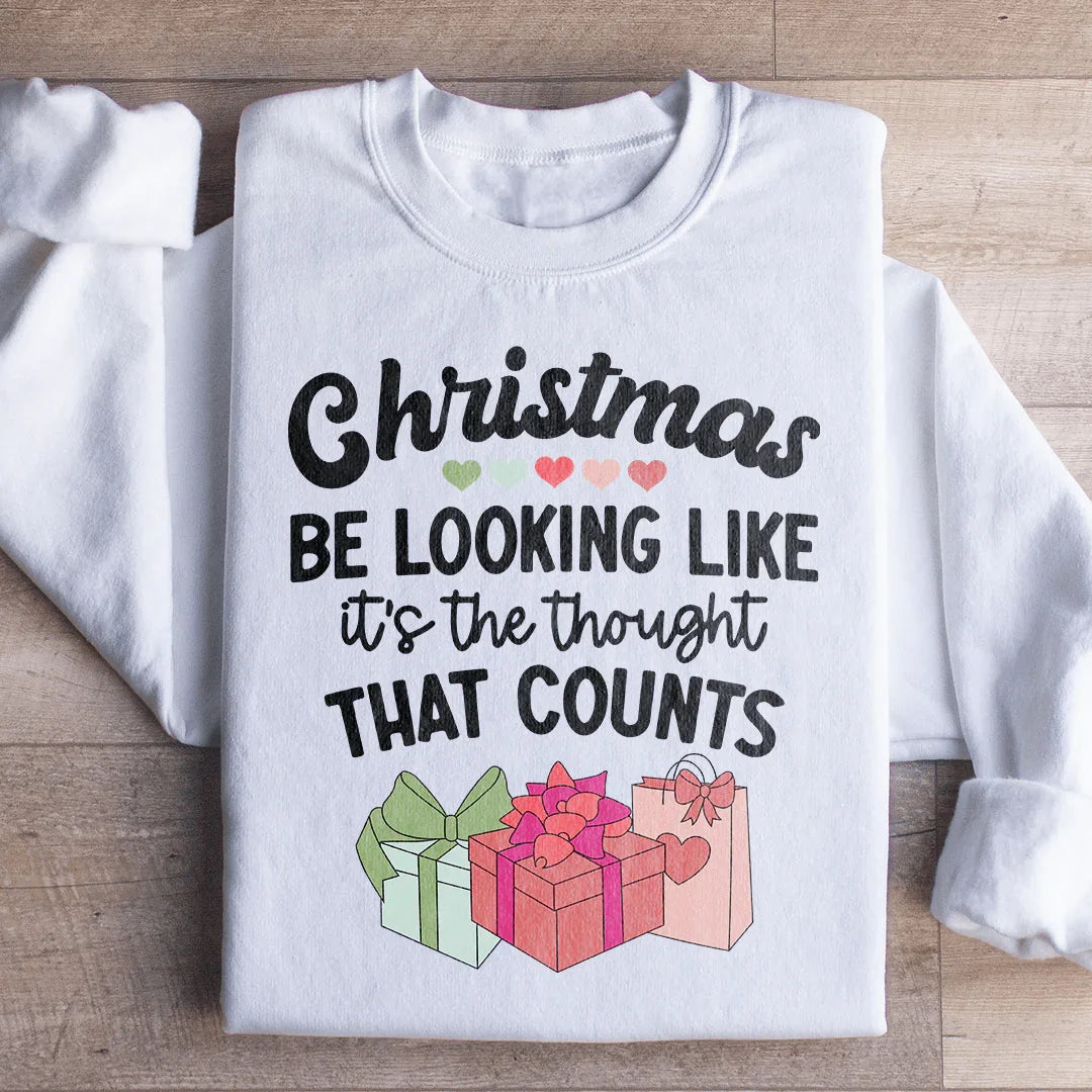 Le sweat-shirt "Noël, c'est vraiment l'intention qui compte"