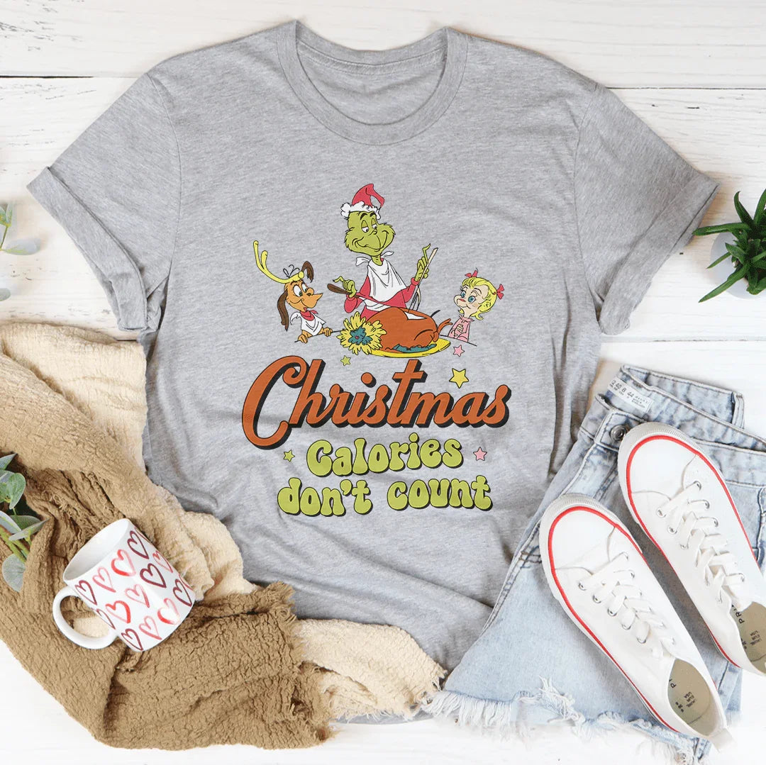 Camiseta de Navidad: Las Calorías No Cuentan