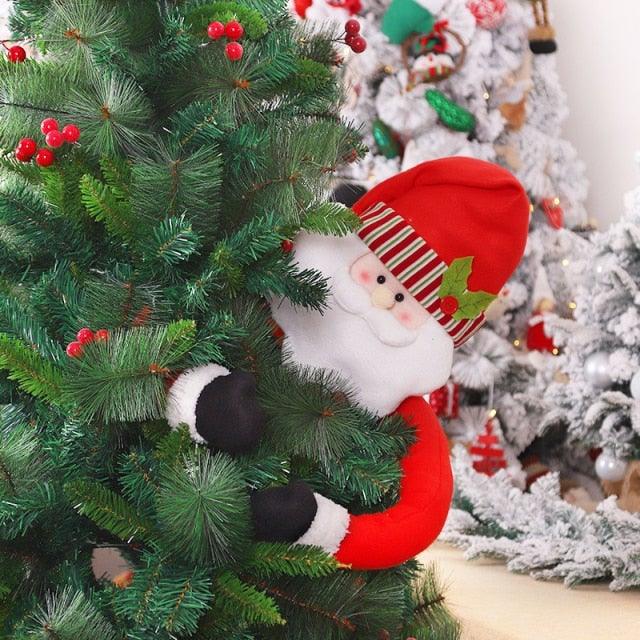 Porte-rideaux festifs de Père Noël et bonhomme de neige