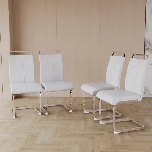 Sillas de Comedor Modernas de Cuero Sintético PU - Set de 4