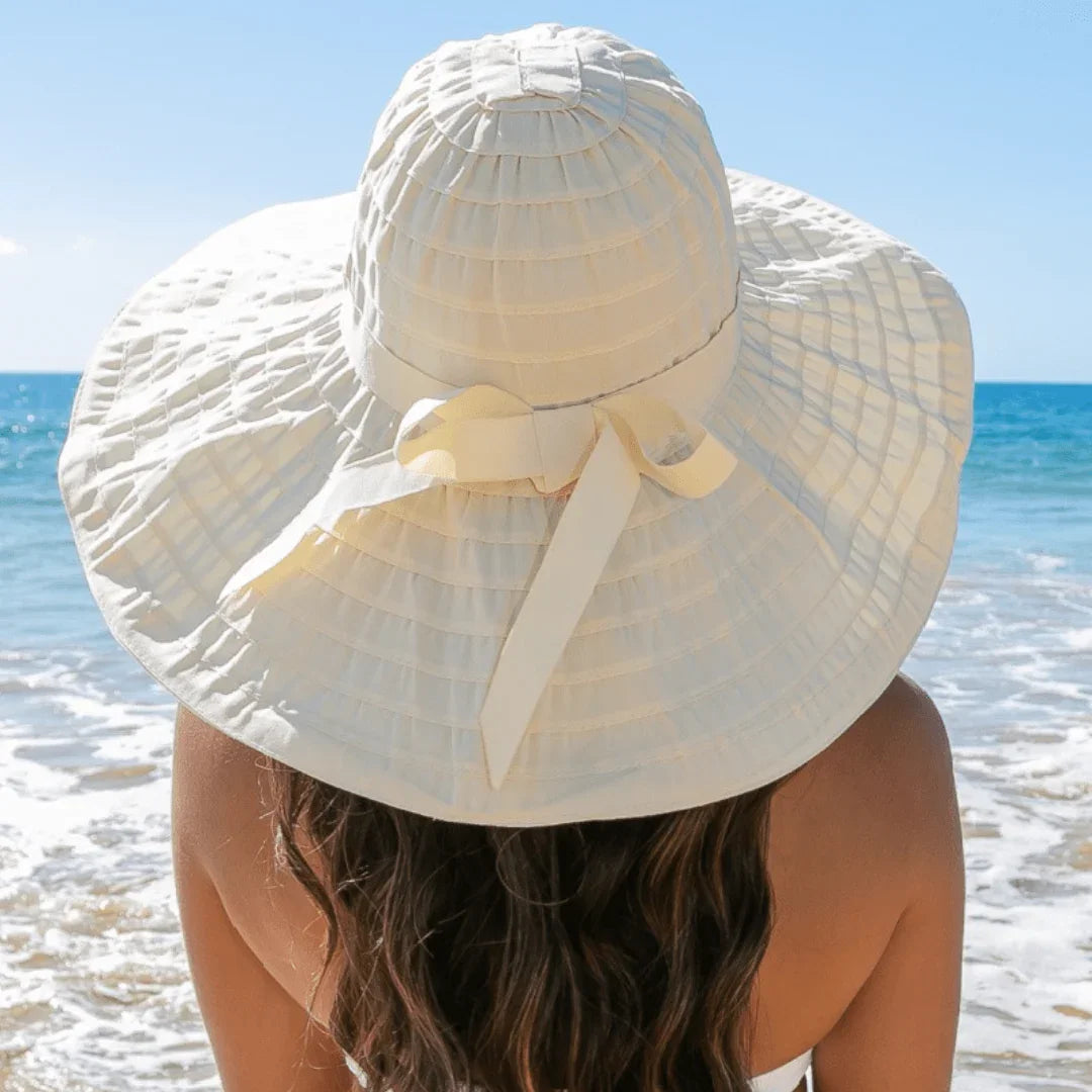 Classic Bow Accent Sunhat with Extra Wide Brim