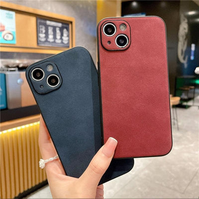 Coque en cuir classique pour iPhone - Protection premium