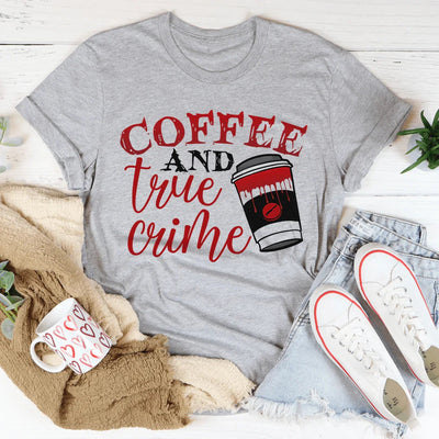 Camiseta de Café y Crimen Verdadero