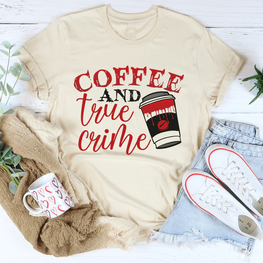 Camiseta de Café y Crimen Verdadero