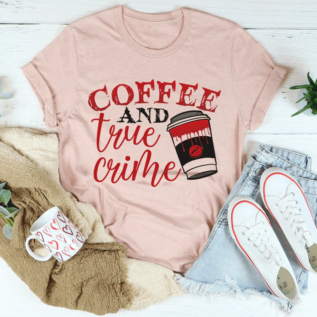 Camiseta de Café y Crimen Verdadero