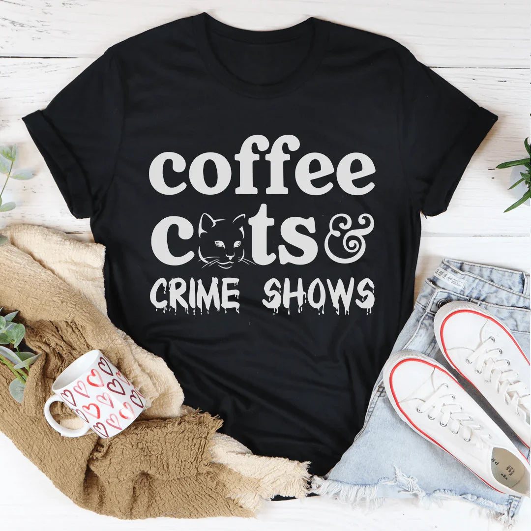 Camiseta de Coffee Cats & Crime Shows