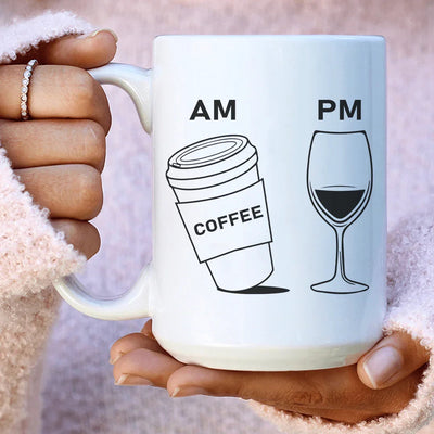 Taza de cerámica para café y vino de 15 oz