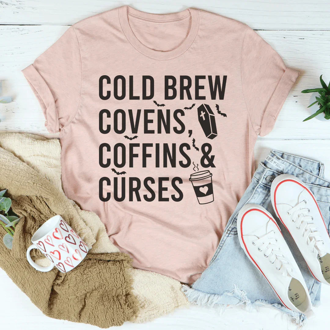 Camiseta Cold Brew Covens Coffins Curses