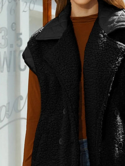Collared Neck Button Up Vest Coat - Korvel