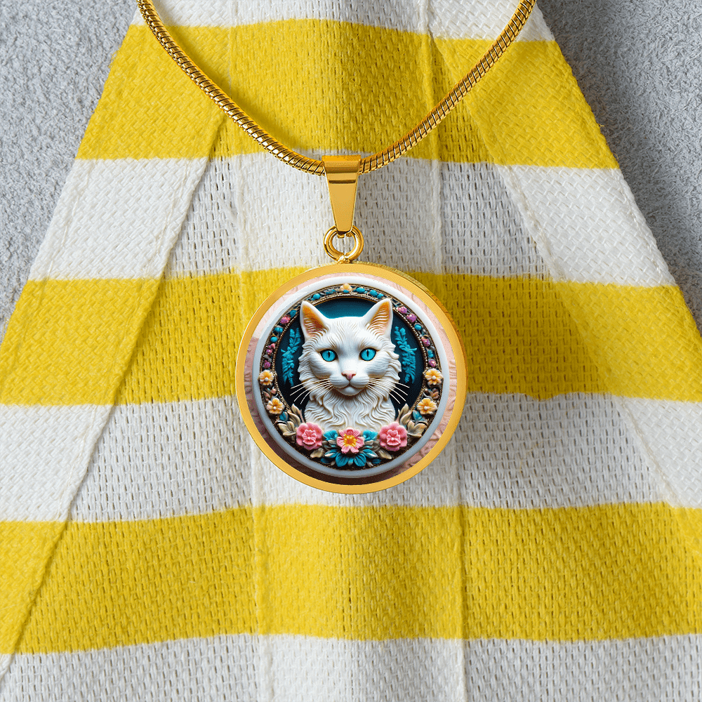 Collar de Cameo de Gato Colorido