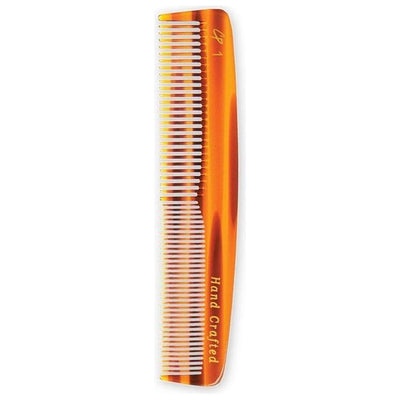 Handcrafted Tortoise Pocket Comb with Dual Teeth (5.5 in)